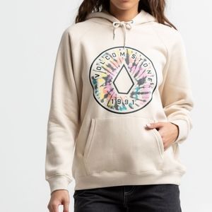 Volcom Truly Stoked Oversized Women's Sweatshirt Hoodie Fleece Lined